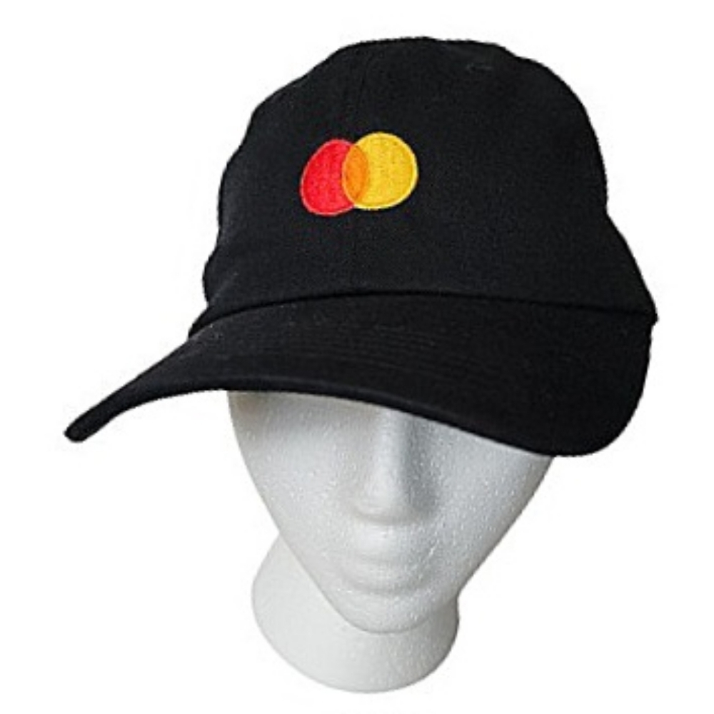 HIT Black Ball Cap Dad Hat with Red and Yellow Logo